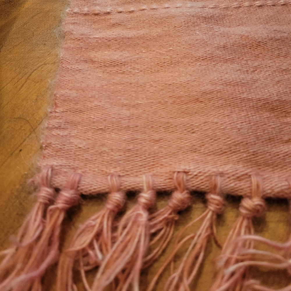 100% mohair handmade scarf / wrap / runner peach pink - Picture 3 of 9